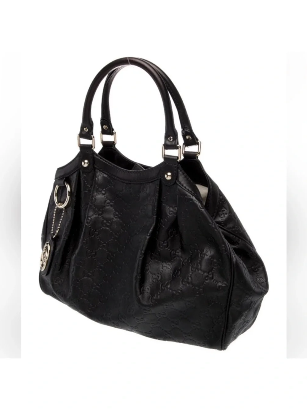 Gucci Leather Sukey logo monogram black bag Y2K Vintage - Picture 4 of 11